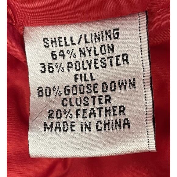 Talbots Womens Red Goose Down Blend Belted Vest Quilted Size Petite Medium - Picture 5 of 6